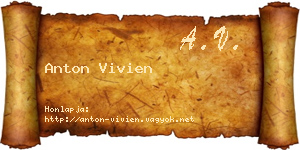 Anton Vivien névjegykártya